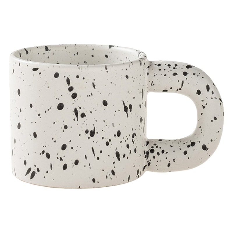 Taza gorda con salpicaduras de tinta Taza de cerámica de alta calidad Taza de agua de pareja Taza de café Taza para el hogar Taza de desayuno Taza al por mayor