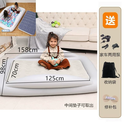 Bed, Inflatable Mattress for Long-Distance Vehicle-mounted inflatable bed - large-sized-inflatable-bed-for-kids-suitable-for-both-home-and-car-use-gray-color-removable-middle-cushion