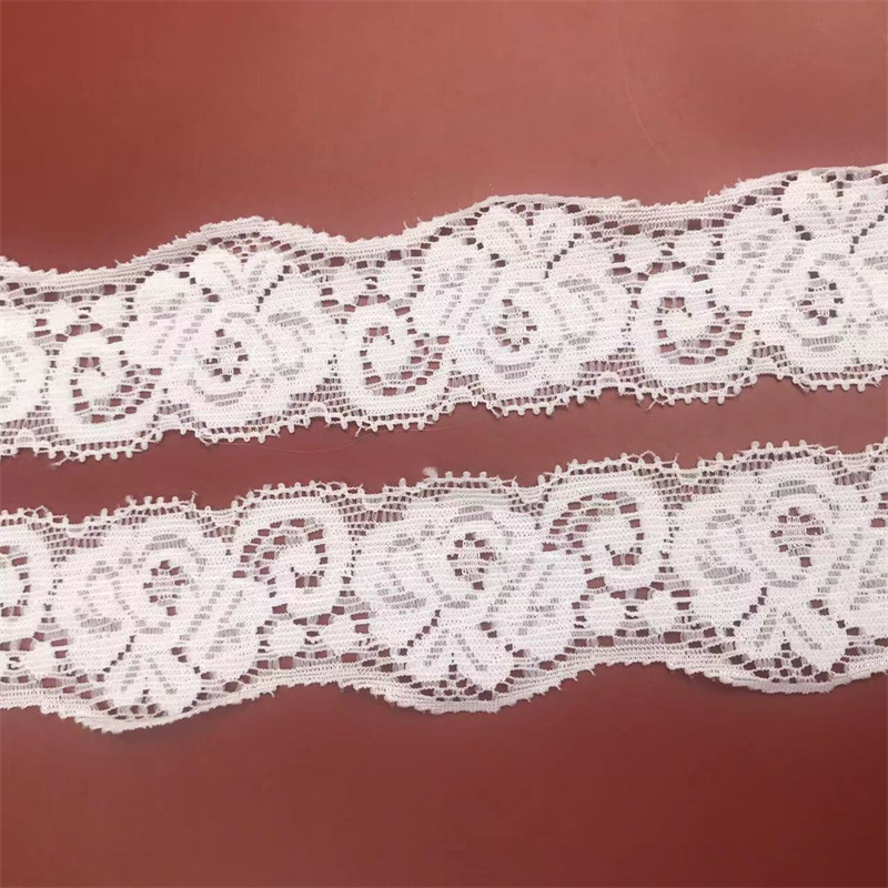 3.5cm波浪形弹力蕾丝花边女装打底衫领口花边花朵蕾丝小花边辅料