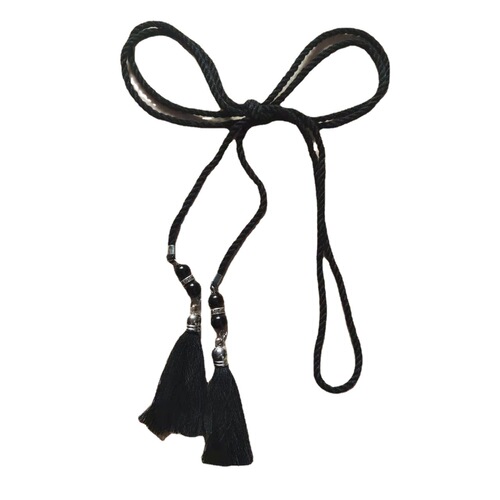 Retro hot style literary woven waist rope for women, ultra-fine cotton rope waist for women, windbreaker belt with fur