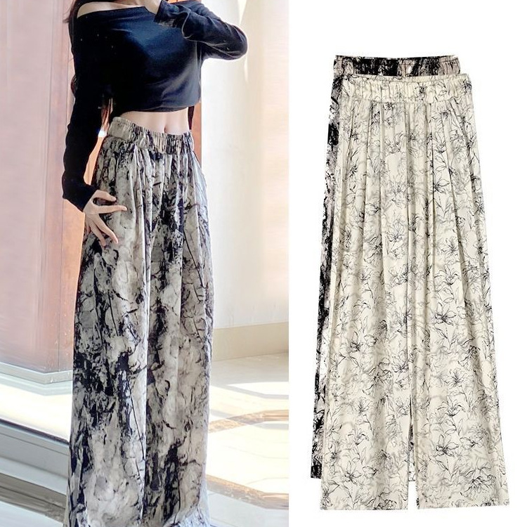 Thin silk trousers