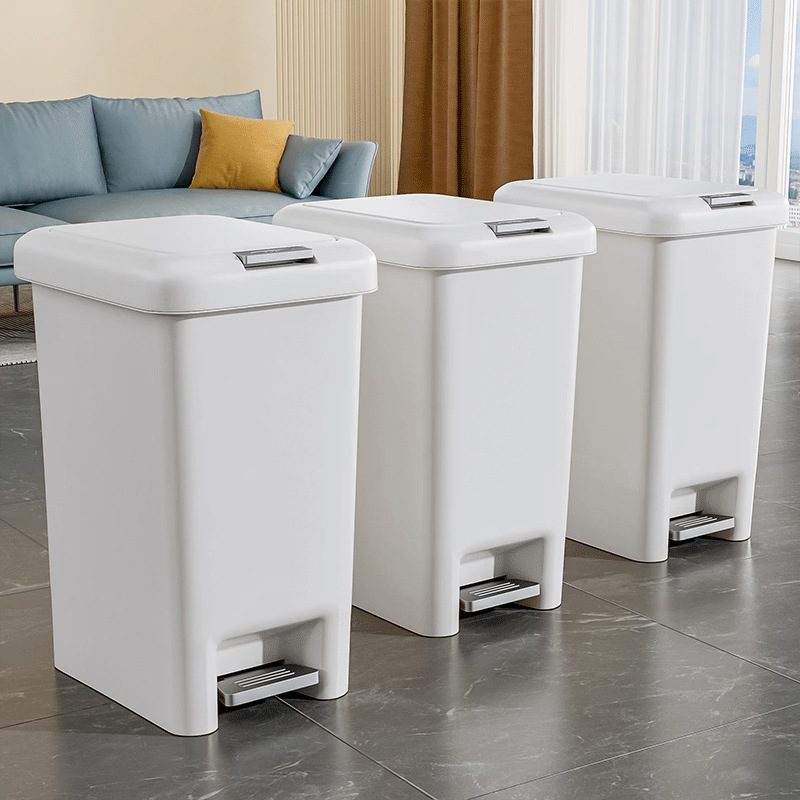 New Trash Can Household Bedroom Bathroom Toilet Lid Kitchen Large Capacity Living Room Foot-type Foot-type Commercial Trash