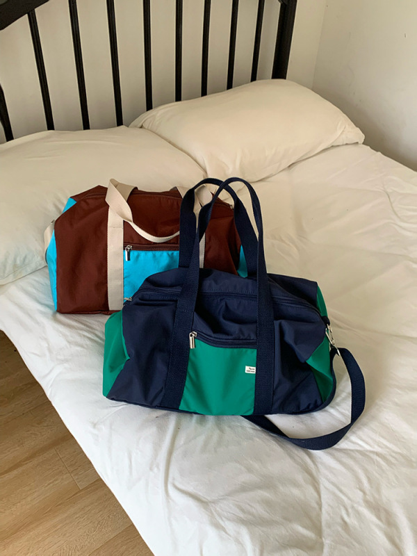 クロスボーダー Amazon カラーブロックナイロントートバッグ男性と女性のハンドバッグヨガバッグアウトドアスポーツクロスボディバッグ|undefined