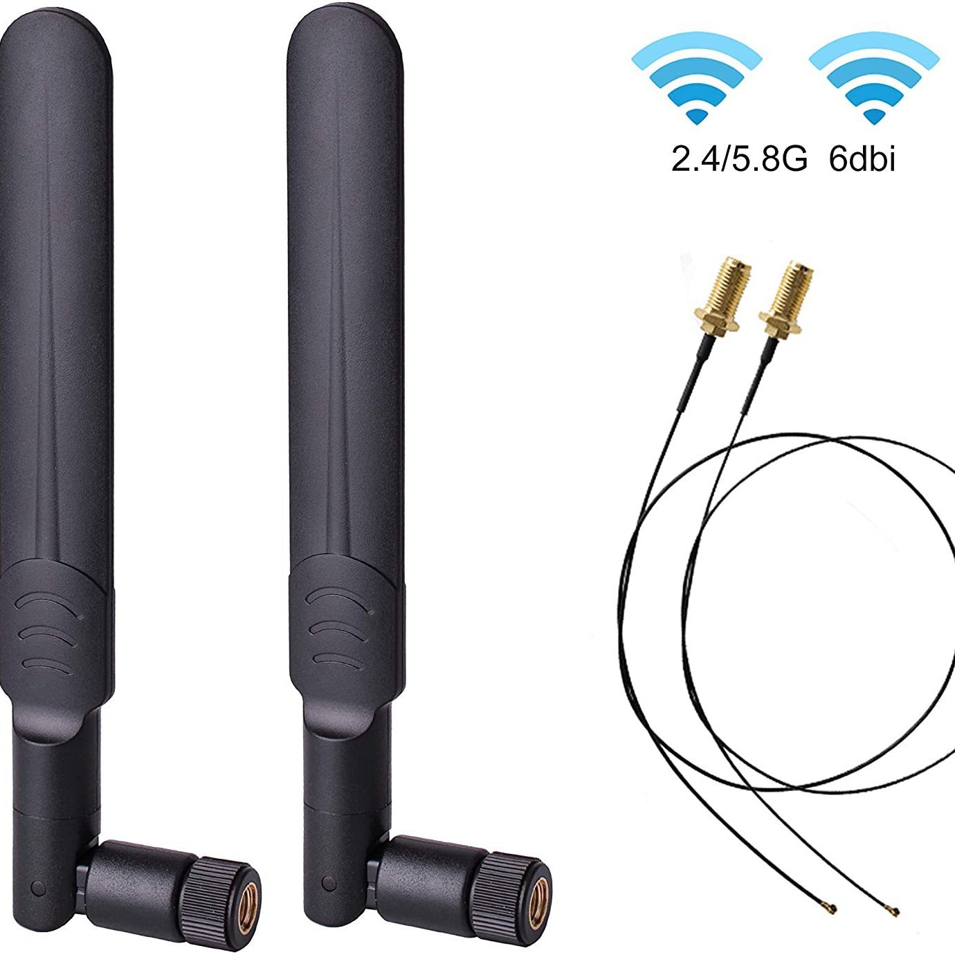 2.4G/5G双频 WiFi用于迷你PCIe卡无线路由器桌面中继器无人机天线