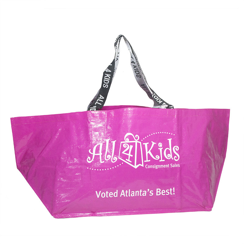 pp手提编织袋 彩印覆膜购物袋船型复合塑料防水袋 加厚立体收纳袋