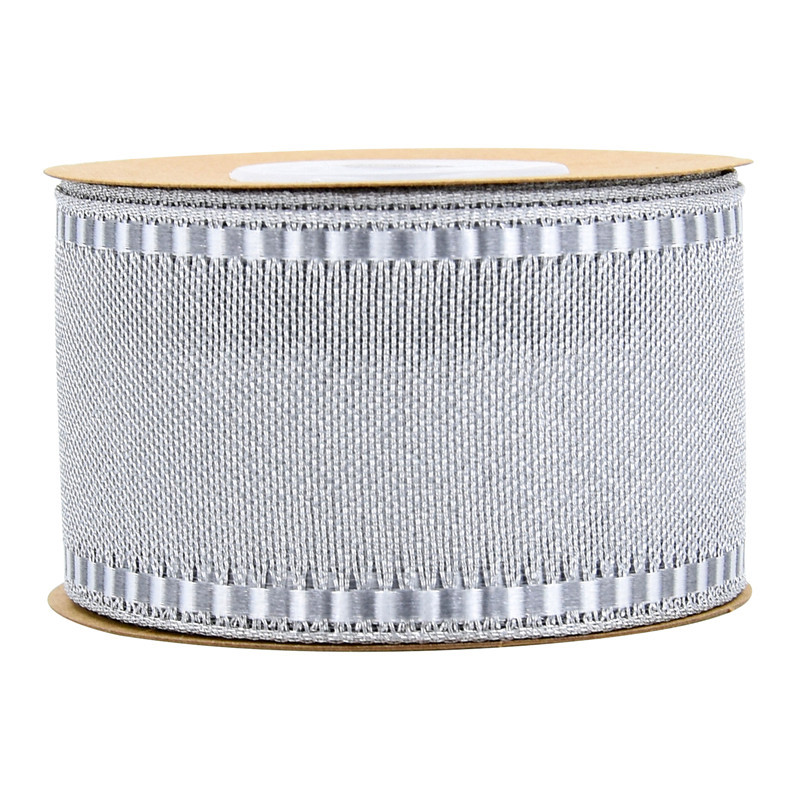 4cm transfronterizo hilo teñido cinta de seda de metal Navidad vacaciones decoración material jardinería DIY cinta de alambre de hierro cinta borde
