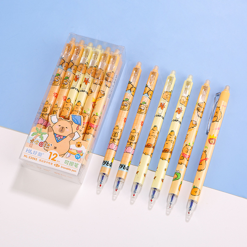 Haoli empuje de recarga borrable 0,5 M cristal azul Mo fácil de limpiar caliente borrable estudiante Mo le pluma de gel pluma a base de agua