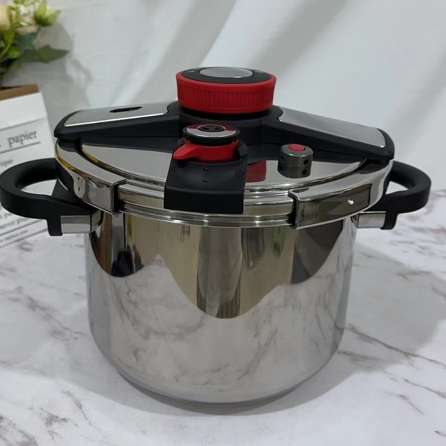 Tiktok misma a prueba de explosiones de presión giratoria hogar 304 Acero inoxidable olla de presión de vapor rápido