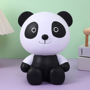 New cute panda piggy bank large capacity piggy bank vinyl anti-drop cartoon children's piggy bank cross-border hot sale