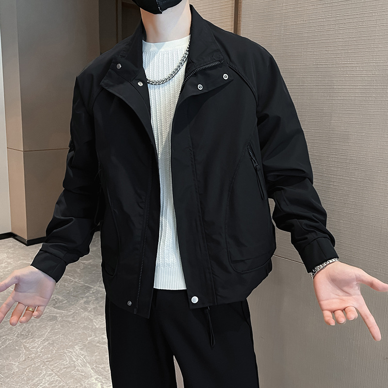 香港風oversizeコート男性秋冬厚手hiphop冬服デニムジャケット|undefined