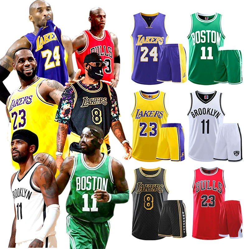 Детский комплект спортивной одежды для баскетбола Kobe No. 24 James 23 майка-корсет Джерси Уокер Дюрант Детский набор одежды баскетбол Men and Women Seal