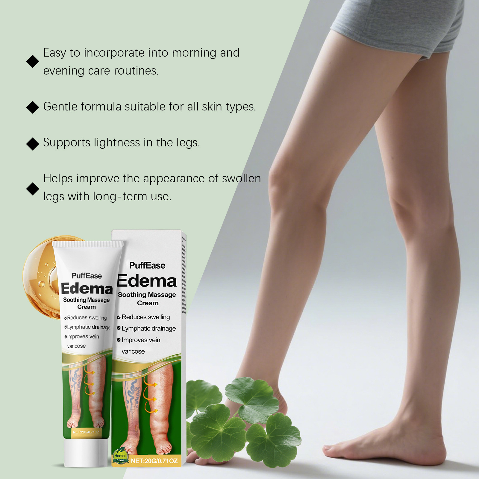 Varicose Vein Ease Paste Spider Leg Soreness Recovery Vasculitis Improve Blood Circulation Hydration Swelling Edema Relief Cream