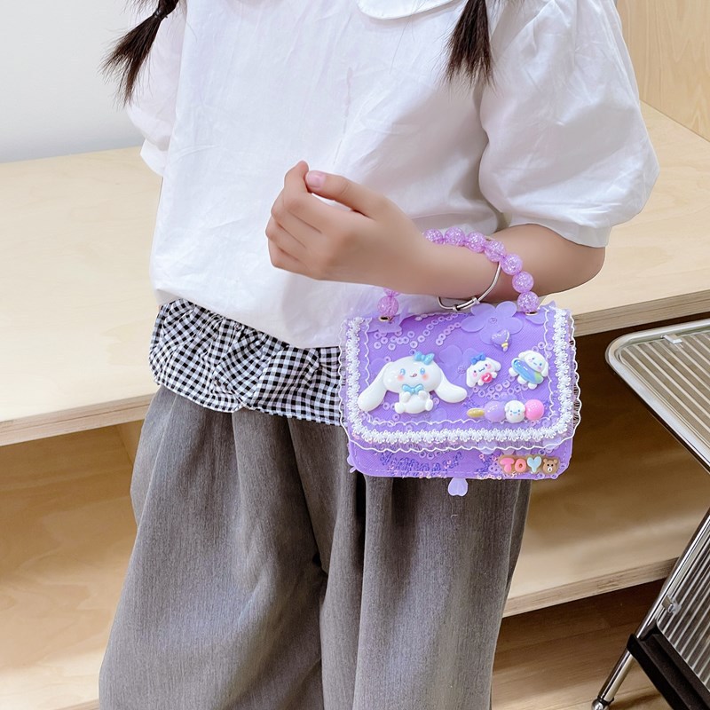 Nueva princesa de dibujos animados bolsos para niños mujeres perlas bolsos portátiles de hombro de chicas de moda encaje mochila