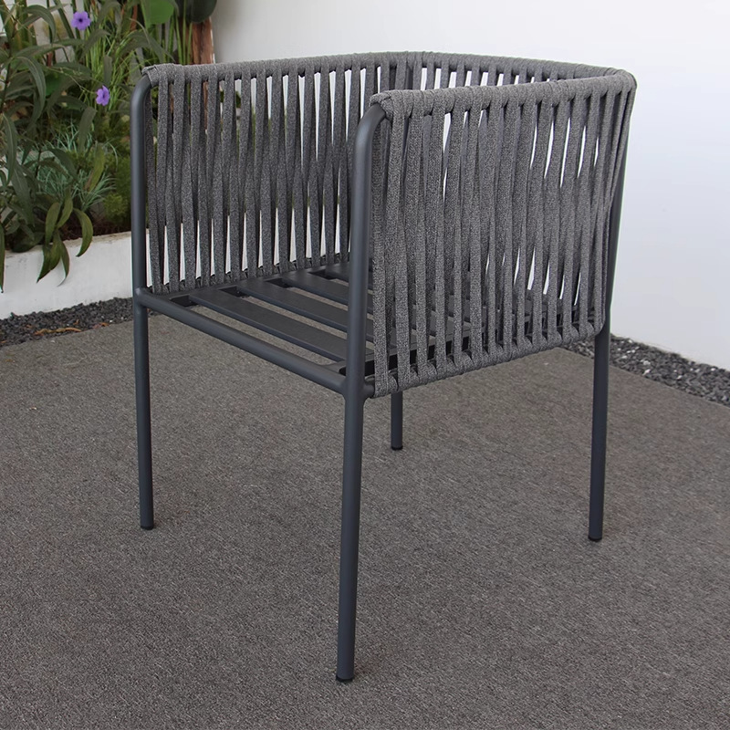 Sillas al aire libre nórdicas patio al aire libre villa silla de jardín silla de relajación silla de comedor de aluminio de caña