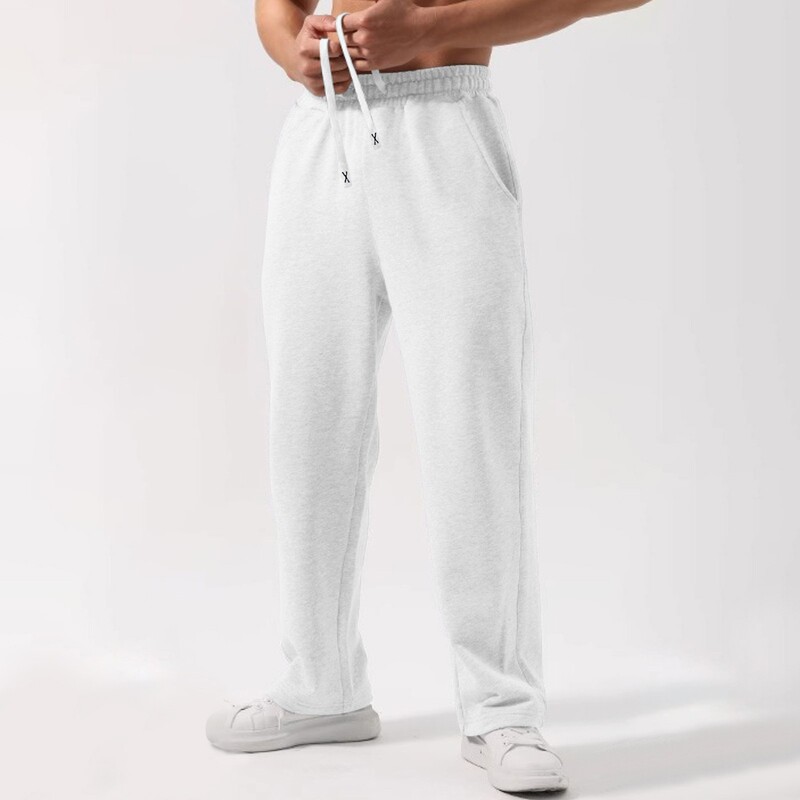Amazon's New Side Back Pocket Elastic Waist Pants with Drawstring Solid Color Straight Wide Leg Fleece Thickened Sweatpants Amazon's New Side Back Pocket Elastic Waist Pants with Drawstring Solid Color Straight Wide Leg Fleece Thickened Sweatpants