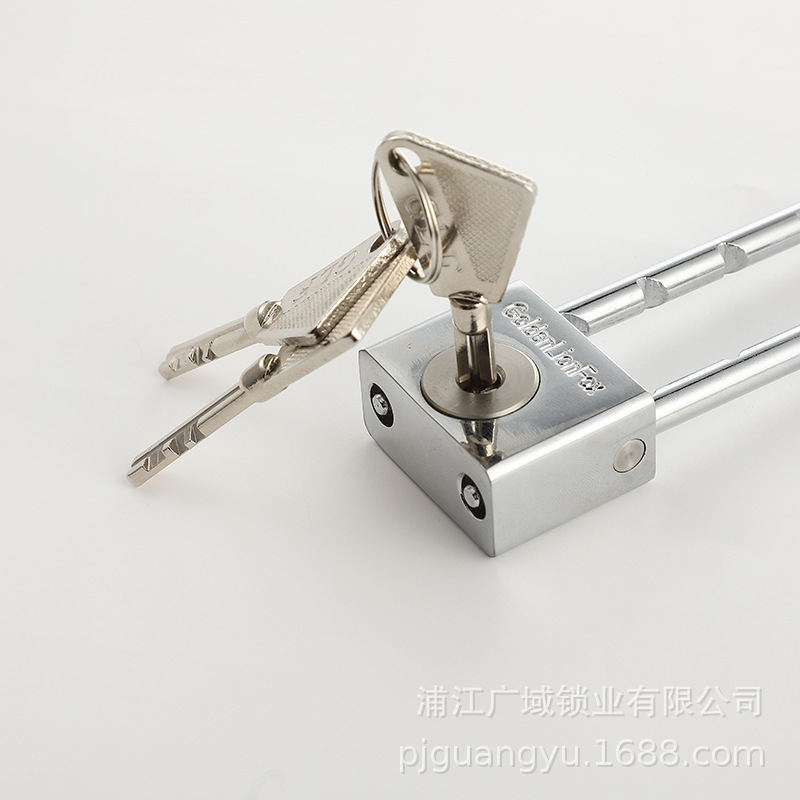 Cerradura de puerta de vidrio Cerradura en forma de U 60mm pestillo de puerta de tienda doble puerta cerradura antirrobo cerradura de motocicleta eléctrica hogar alargado