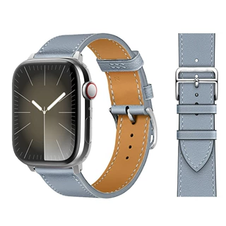 适用于苹果手表Apple WatchS12经典针扣皮革男女时尚表带多色跨境