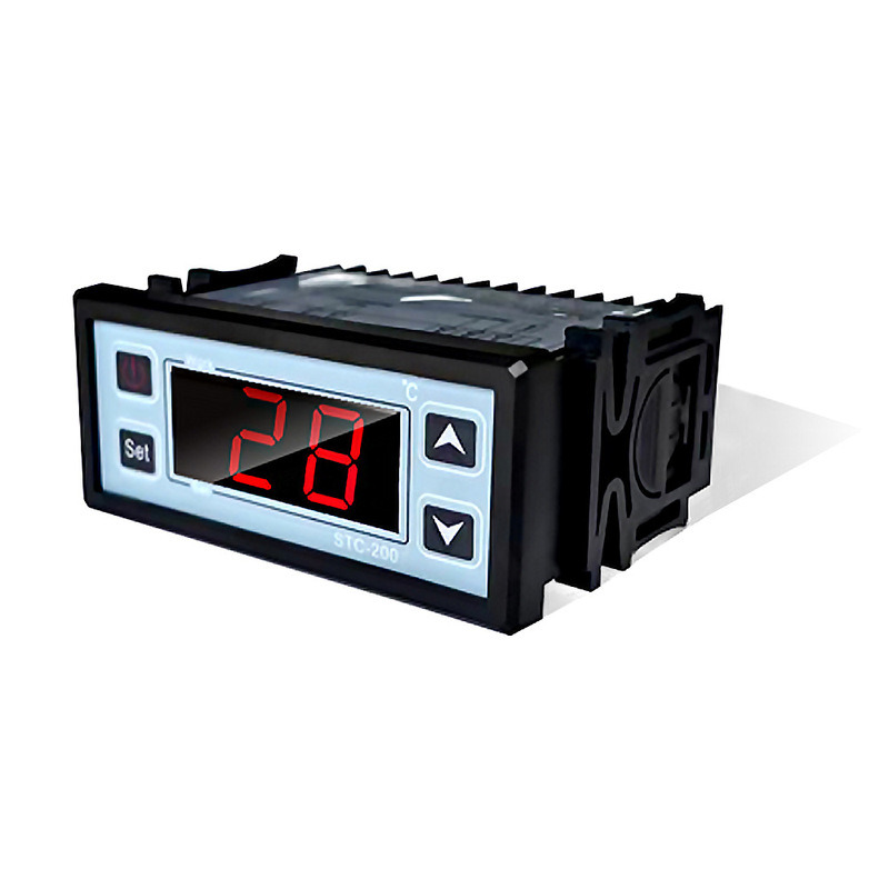 STC-200 Cold Storage Control Box Thermostat Refrigeration Heating Alarm Seafood Chiller Thermostat with Probe