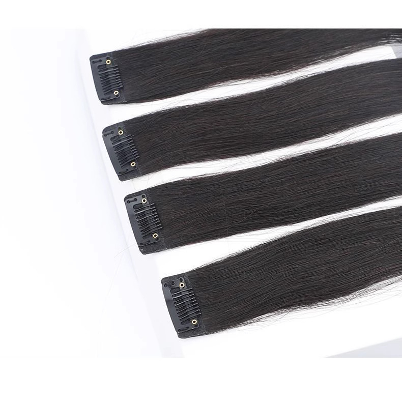 Peluca pieza de una pieza ultrafina de extensión de cabello pieza pequeña pieza de simulación de cabello largo y liso cabello esponjoso aumento de volumen parche natural