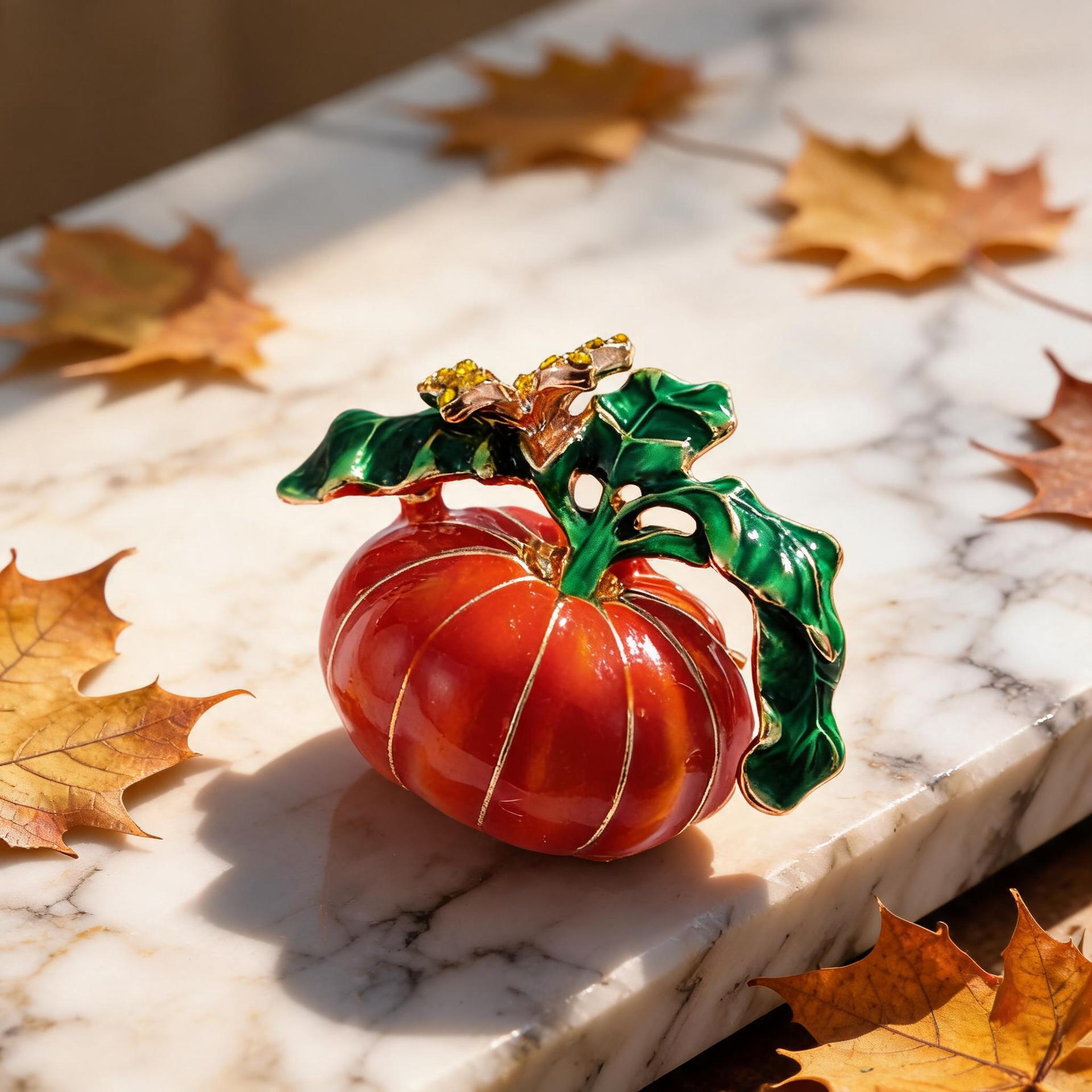 Pumpkin-Themed Brooch with Exquisite Enamel Painting, High-End and Elegant Halloween Accessory with Creative Holiday Flair
