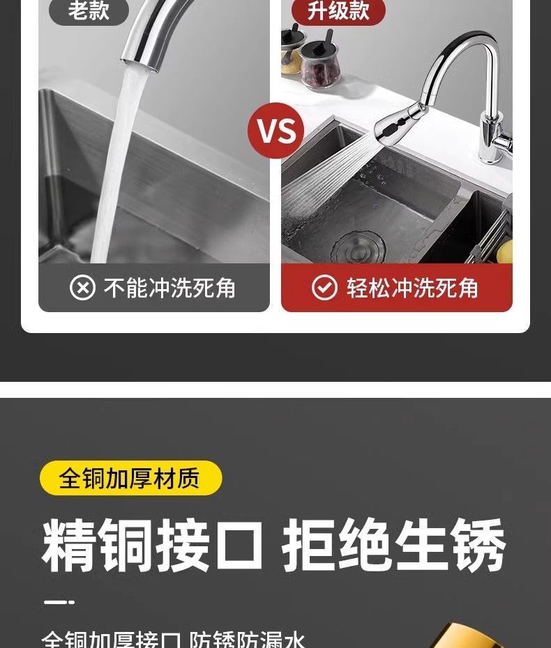 Sink faucet nozzle extender, universal splash-proof joint for kitchen, extended showerhead to cross-border e-commerce undefined