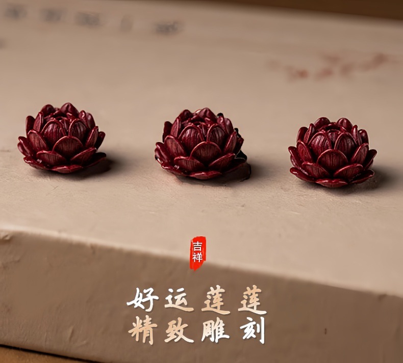 Car Pendant with Cinnabar for Safe Entry and Exit, High-End Lotus Car Rearview Mirror Interior Male Ornament Pendant New Model