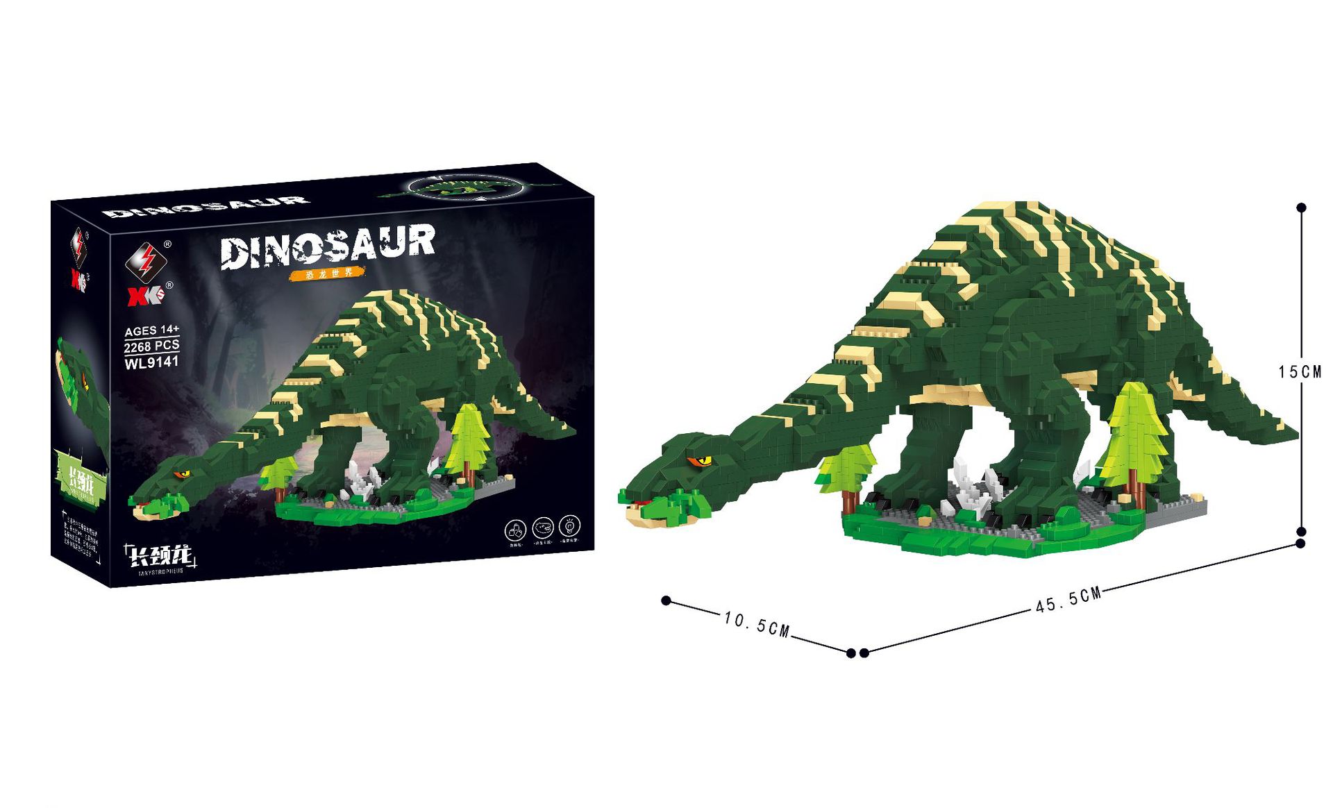 Weile WL9137-9142 creativo pequeña partícula bloques de construcción juguetes educativos creativos serie de dinosaurios entrega al por mayor