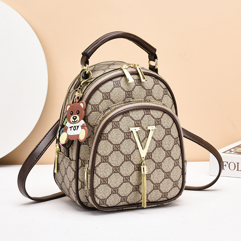 Bolso de mujer 2025 nueva mochila de moda para mujer bolso de mensajero de un solo hombro mochila de alta gama pequeño bolso femenino transfronterizo