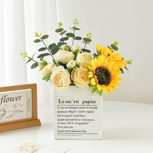 ins wind sunflower fake bouquet living room table floral ornaments fake flowers bedroom decorations photo props