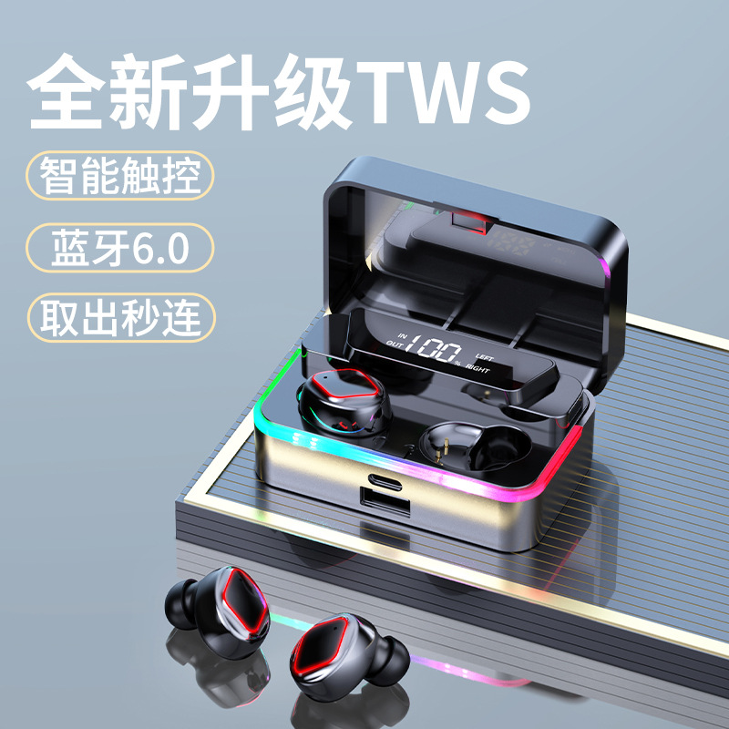 Cross-Border Popular Private Model S30 Bluetooth Headset Sports Game Ultra-Long Battery Life Digital Display Large Power In-Ear Headset