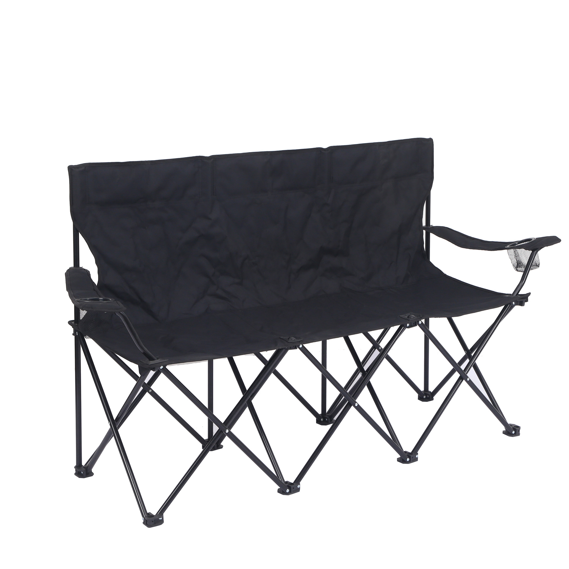 Silla plegable deportiva al aire libre de tres personas, reposabrazos, silla de playa, camping de ocio, fábrica de sillas adosadas fijas al por mayor