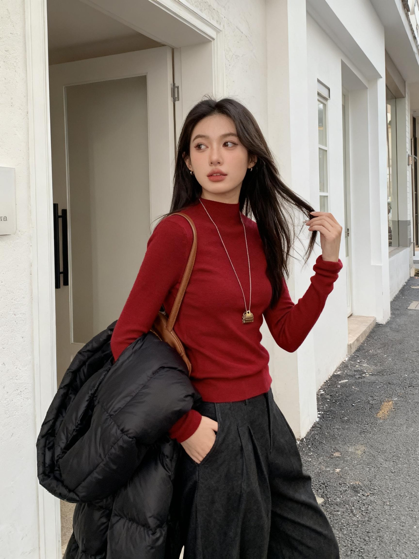 高级红（半高领）