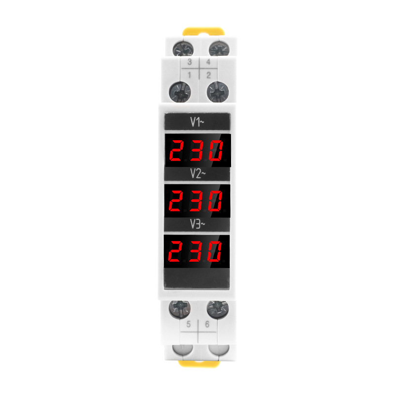 SDM010 modular guide rail type AC three-phase digital display voltmeter electronic and electrical instrument AC80-500V SDM010 modular guide rail type AC three-phase digital display voltmeter electronic and electrical instrument AC80-500V