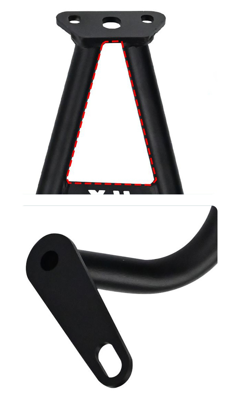 Uy125 Protective Bar, Anti-Fall Bar, Front and Rear Bumper, Carbon Steel Anti-Collision Bar, Motorcycle Rear Rack Support Rod, Tail Wing