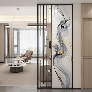 Living Room Art Glass Stainless Steel Screen Entrance Door Changhong Frosted Tempered Glass Bathroom Stainless Steel Partition