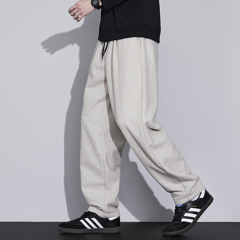 2025 nuevo otoño japonés vintage lana casual pantalones en forma de hombre sueltos estilo americano