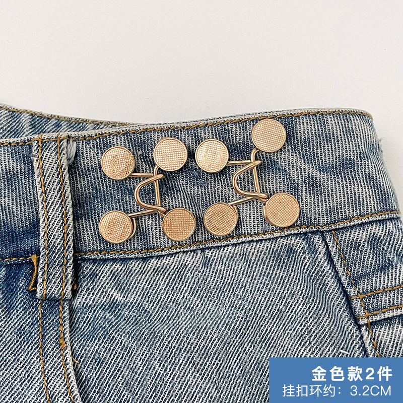 Pantalones cintura hebilla moda cintura corrección artefacto femenino anti-exposición broche de alto grado ajustable desmontable botón oculto hebilla