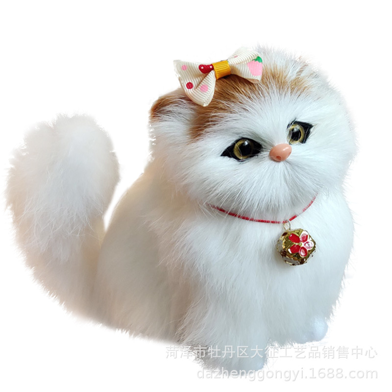 Una pieza de entrega de simulación animal modelo gato de peluche juguete para niños se llamará Play House juguete muñeca al por mayor