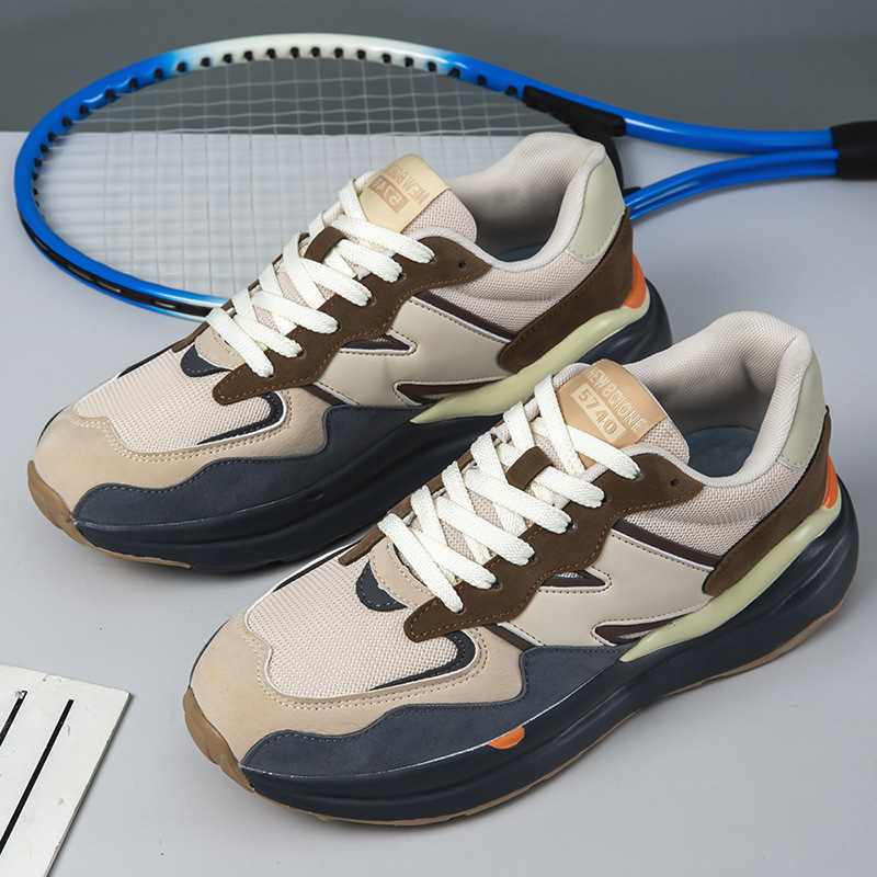 Zapatos de hombre 5740 zapatos retrógrados de moda transpirables ligeros suela gruesa desgaste pareja corriendo zapatos clásicos en forma de N
