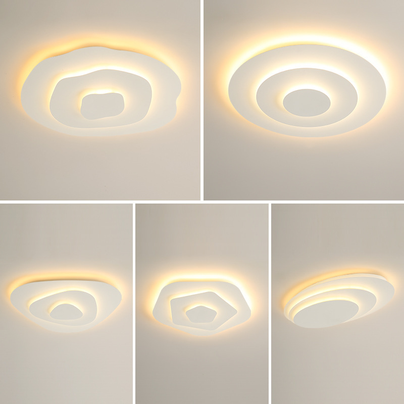 lámpara redonda pole irregular nórdica led minimalista habitación moderna luz de techo reglas de atmósfera habitación simple luz de techo