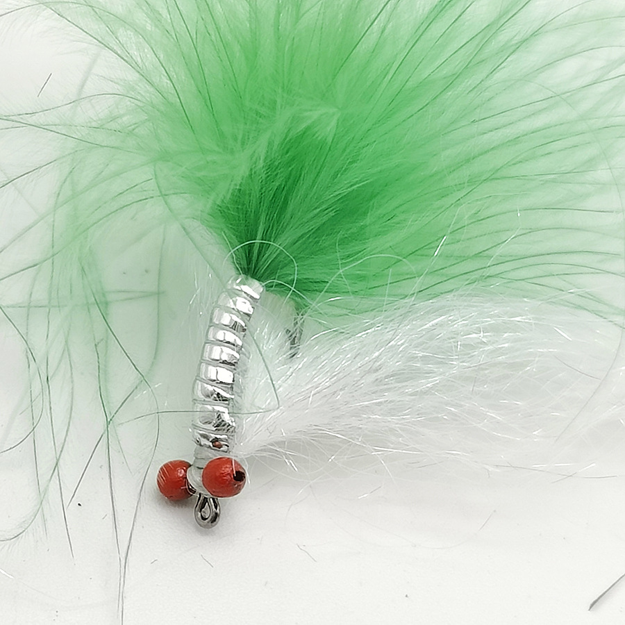 疯狂查理冰丝虾查理假饵路亚小鱼仿真翘嘴鳜鱼鲈鱼红尾毛钩飞蝇钩