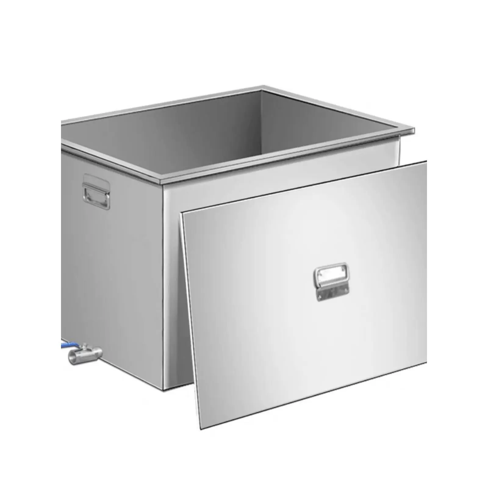 Hubei 304 квадратная бочка из нержавеющей стали, очень толстый резервуар для воды из нержавеющей стали, кухонный резервуар для воды, прямоугольная настенная бочка из нержавеющей стали