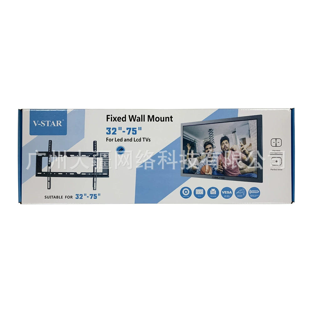 GM 32-75-дюймовый LED LCD телевизор, кронштейн на стену фиксированный стальной настенный полк горизонтальный