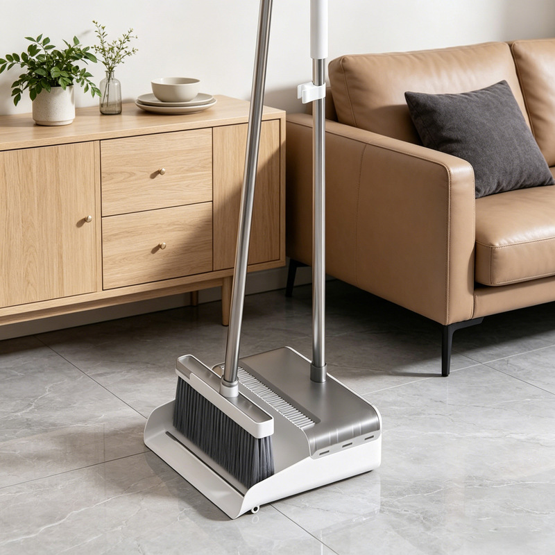 2026 New Dustpan and Broom Set for Home Use, Sweeping Brush with Soft Bristles, Non-Stick Hair Broom