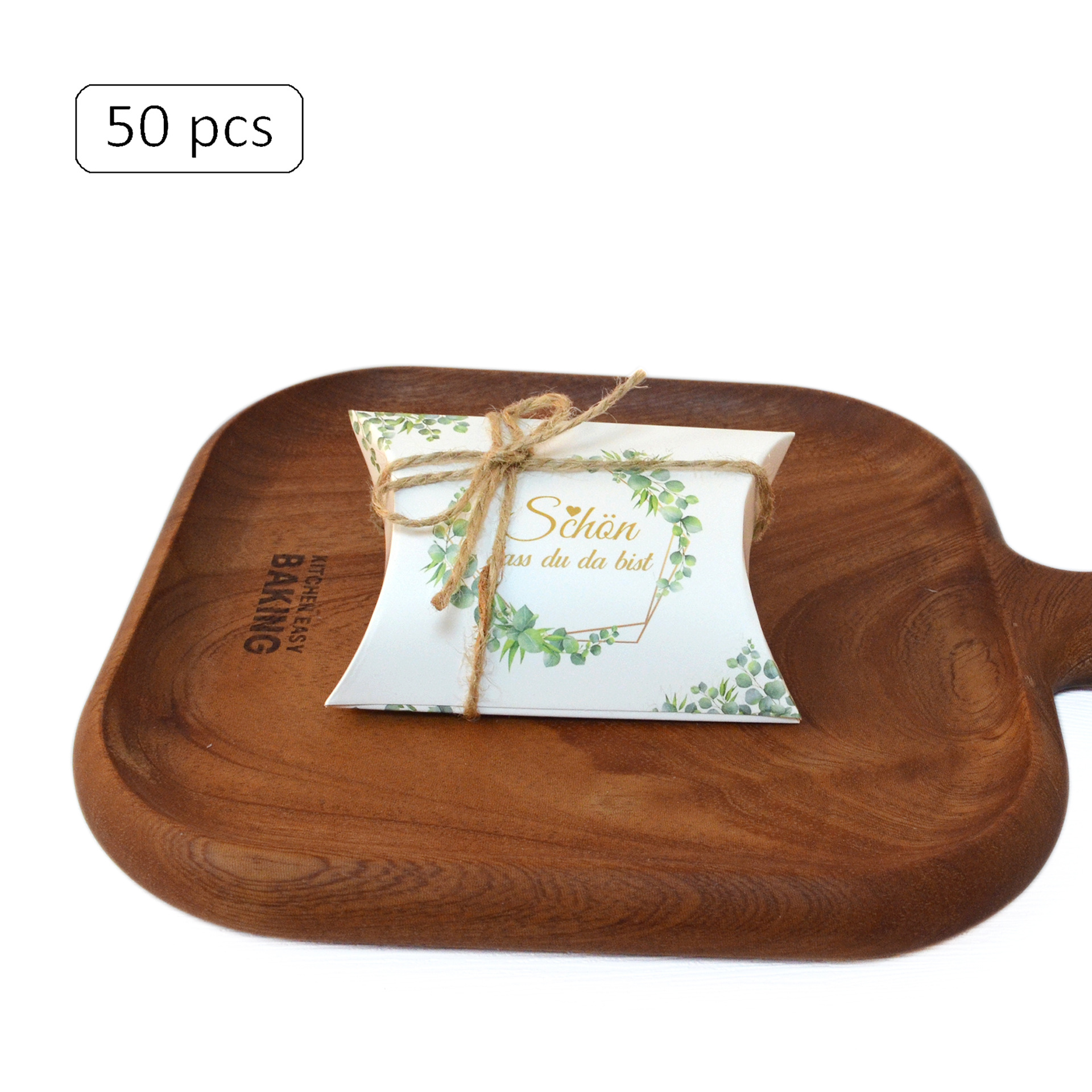 绿叶枕头盒--德语黄字-麻绳04