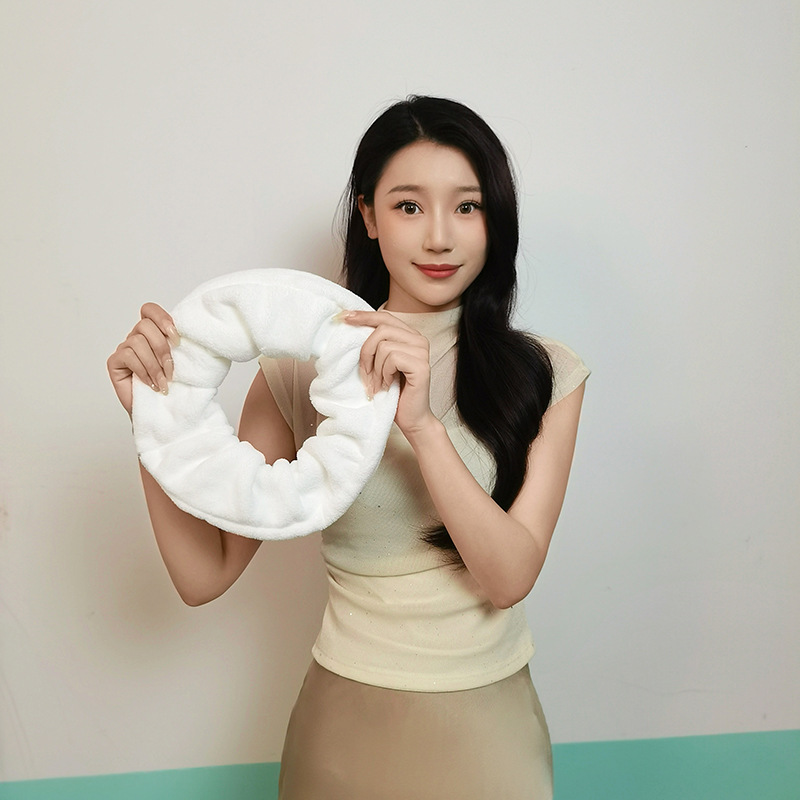 超大号干发毛巾大肠发圈女超强吸水毛绒发绳不伤发洗脸干发两用|undefined