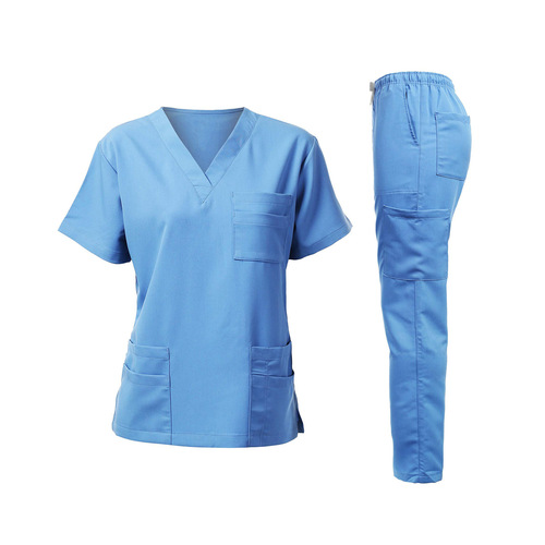 Dental Hospital Scrub Uniform, Men's and Women's Short-Sleeved Scrub Suit, Separated Doctor's Workwear, Surgical Gown Wholesale