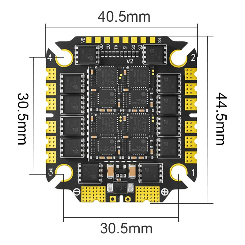 [Aocoda-RC3065 V2 65/75A 32-битный 4-в-1 ESC для FPV 3-8S регулятор оборотов для гоночного квадрокоптера]