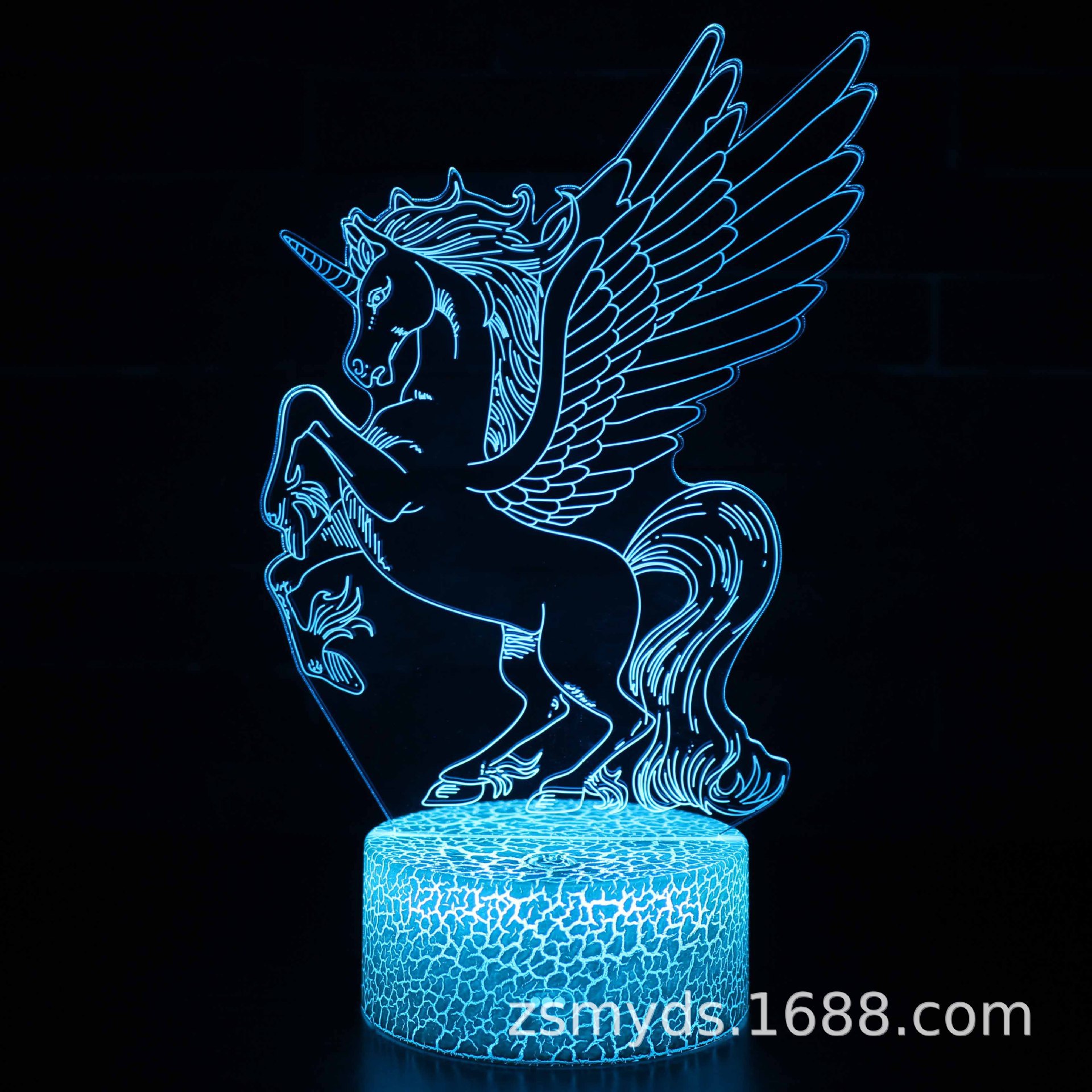 Comercio electrónico transfronterizo dedicado a la serie unicornio 3D lámpara de mesa LED lámpara de regalo creativo visual estéreo colorido luz de la noche