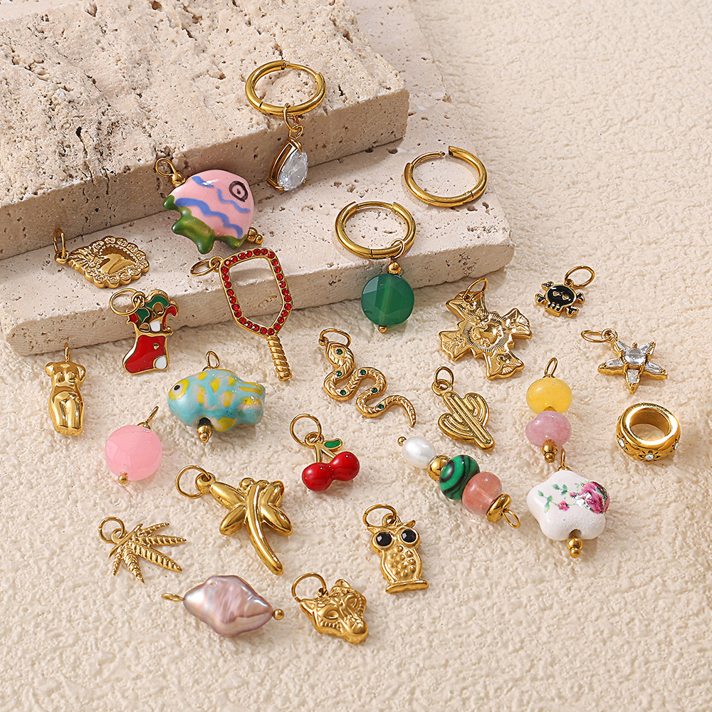 European and American Hot-Selling Ins Style Simple Stylish Exquisite Retro Stylish Versatile Mushroom Cactus Star Pendant Jewelry